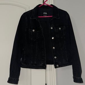 Zara black denim jacket